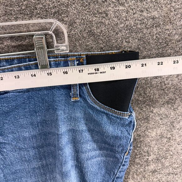 Ingrid & Isabel Maternity Skirt Women 16 Blue Denim Medium Wash A-Line Midi - Picture 3 of 7